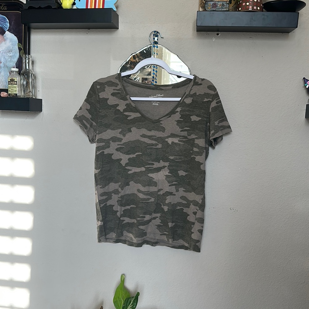 Camo V neck